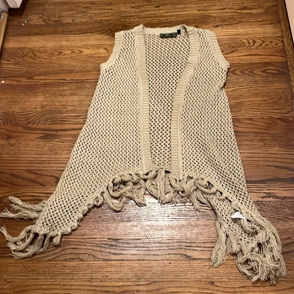 Y London hi-lo crocheted vest